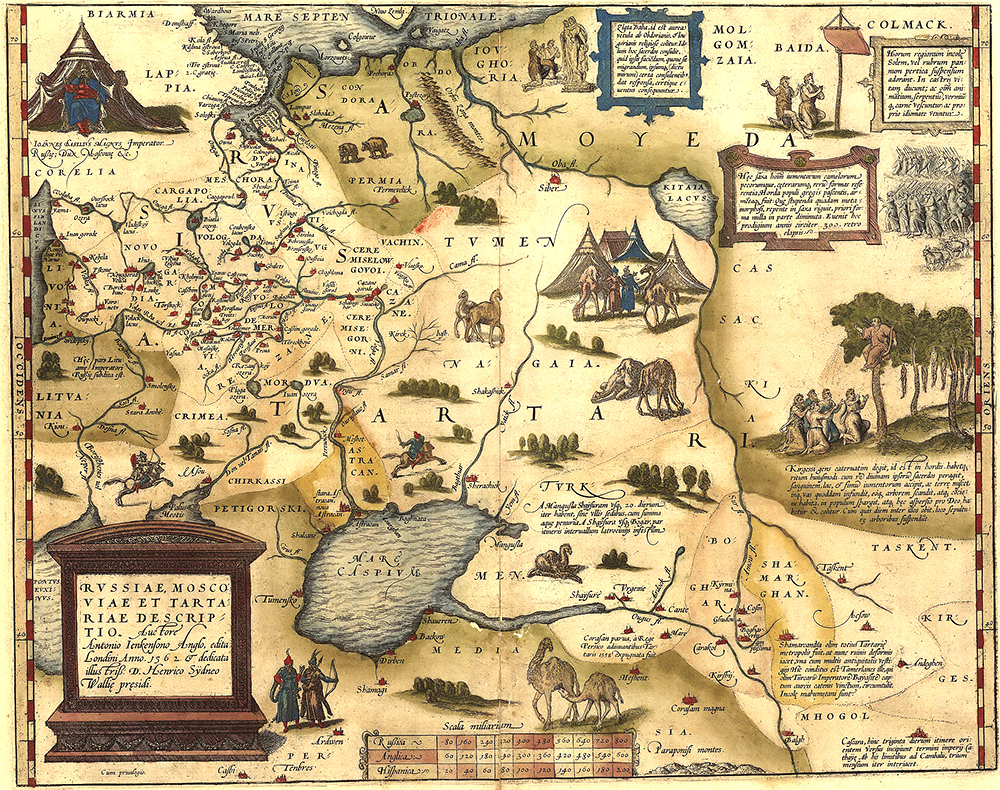 «Карта Руссии, Московии и Тартарии» Энтони Дженкинсона, 1562 год